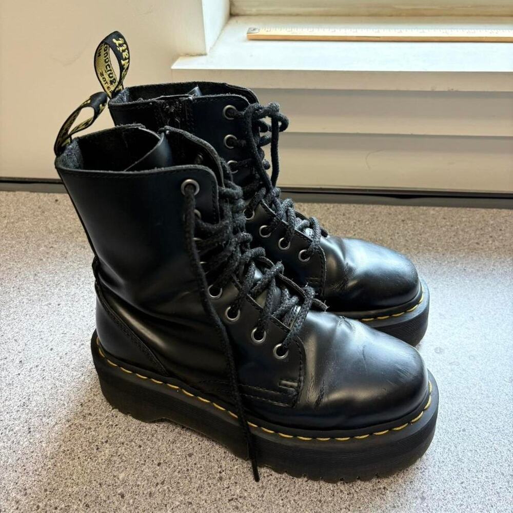 Black Dr. Martens Jadon Black Platform Boots Women’s Us Size 5 UK 3 EUR 36